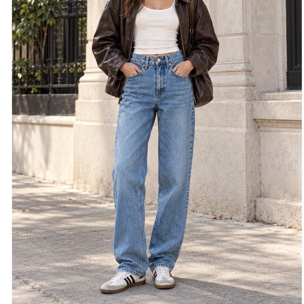 BDG Urban Outfitters High Rise Baggy Jeans 24 Blue 90s Y2K Skater Rigid Denim